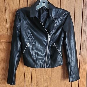 H&M Black Faux Leather Jacket